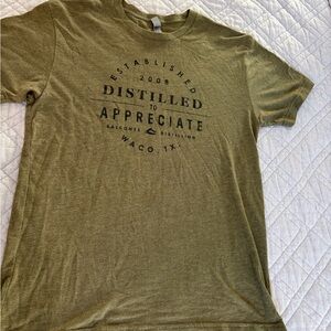 Olive Green Graphic Balcones Distillery T-Shirt